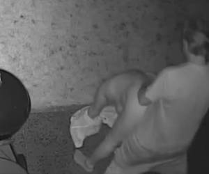 filming by the surveillance camera fucks his wife filming by the surveillance, fucks his wife from behind until he is ready.filming by the surveillance camera fucks his wife